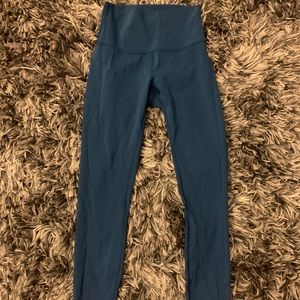 Blue Lululemon leggings size 4 25’